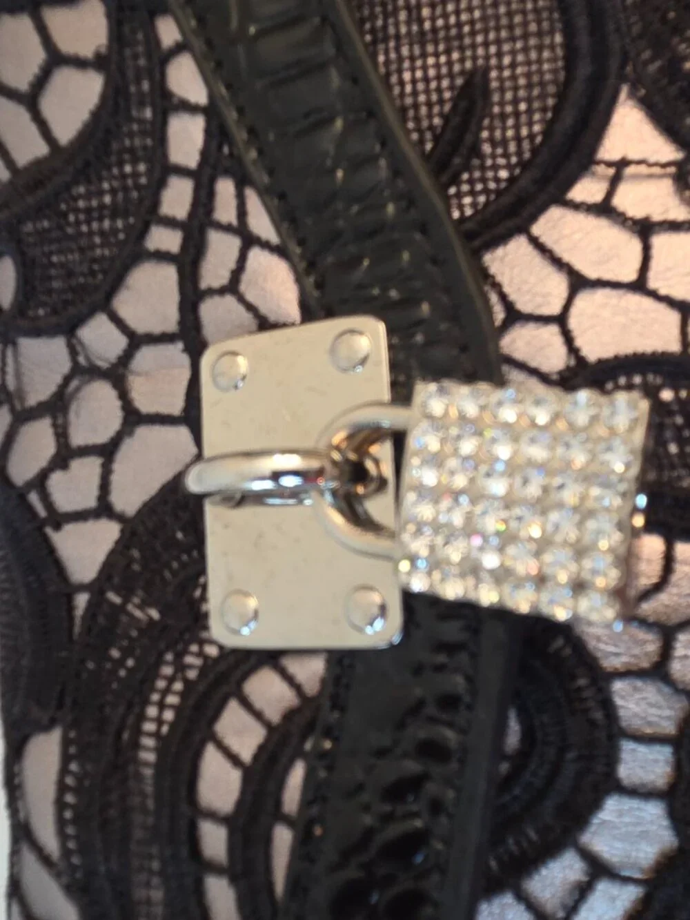 Vintage 1980s Koret Black and Lace Shoulder/Clutch